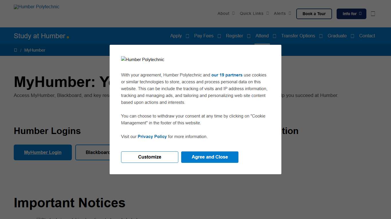 Humber Logins, Tools & Support at Humber Polytechnic | Study at Humber